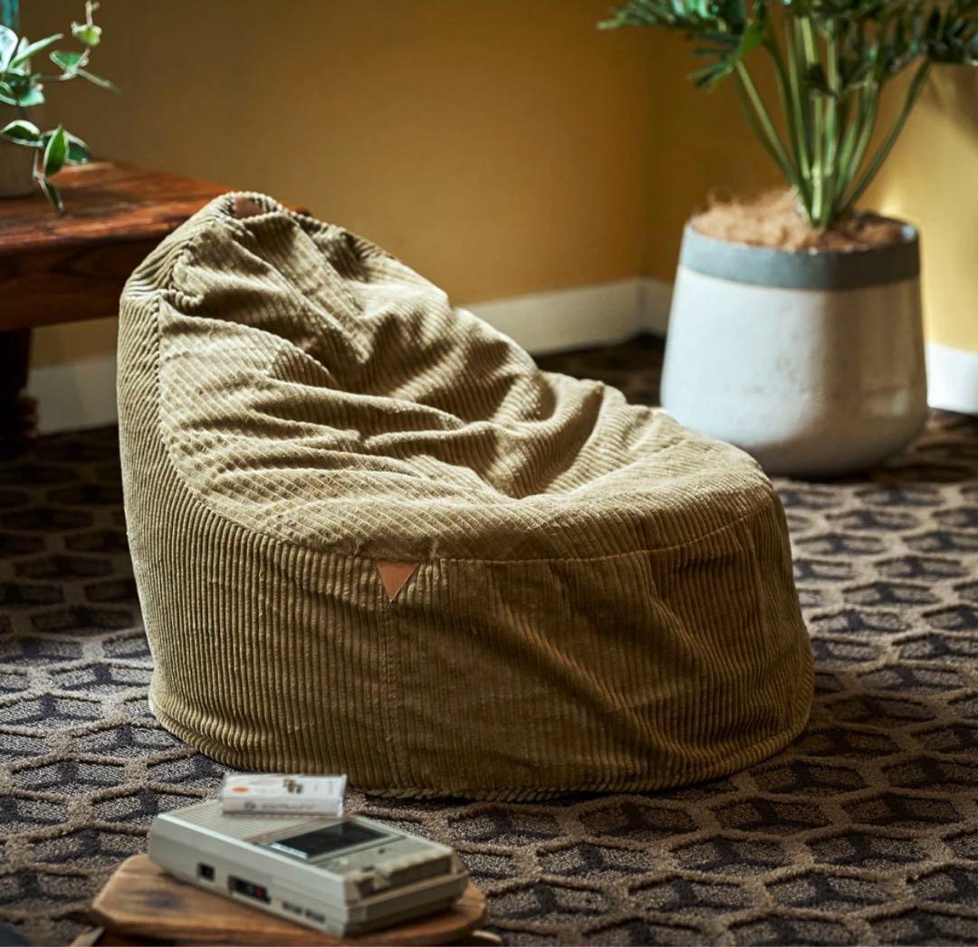 ビーズクッション コーデュロイ ブラウン BasShu ヨギボー yogibo