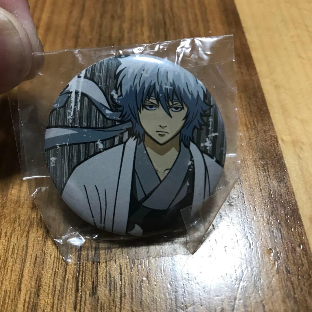【新品未開封】銀魂　缶バッジ 坂田銀時 白夜叉 非売品 銀魂 坂田銀時 白夜叉 一番カフェ 宇宙一かっこいい男達 缶バッジ