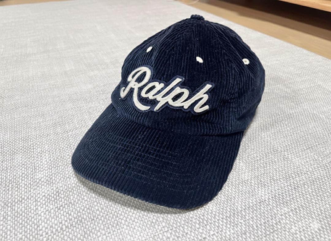 The Ralph ロゴ コーデュロイ ボールキャップ 2025AW／美品 POLO RALPH LAUREN（ポロ・ラルフローレン） 美品 NYパッチ