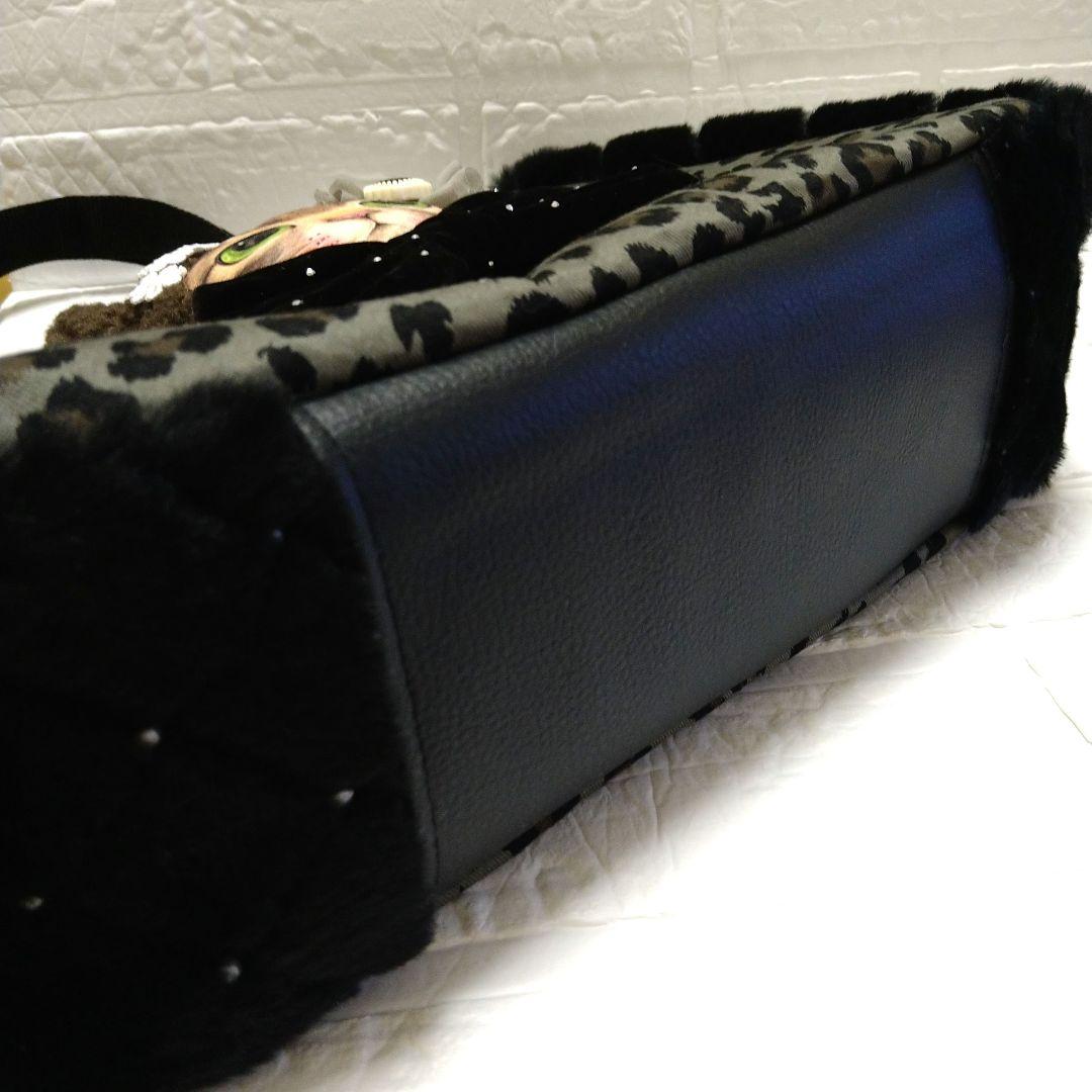 ゆ*ら様 コヤンイサムチョン☆横長トートバッグ ヒョウ柄＆ボアキルト