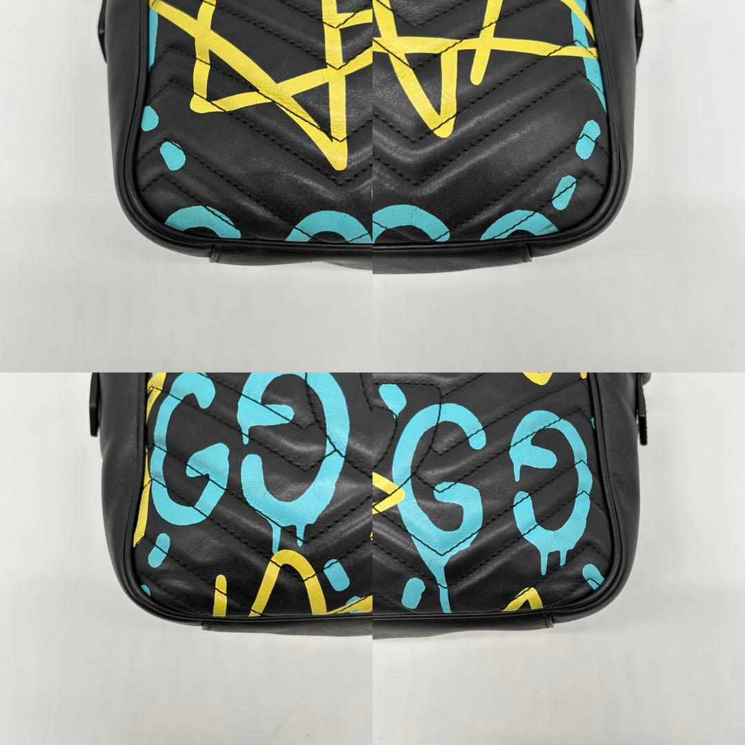 美品】グッチ GG マーモント ゴースト チェーンショルダーバッグ