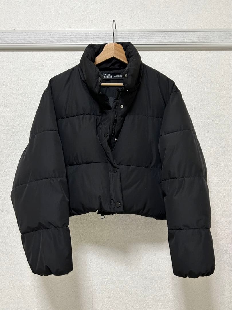 ZARA クロップド パフジャケット - メルカリ
