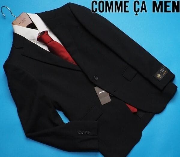 COMME CA MEN ウールトロピカルジャケットXXL黒(未使用）春～夏用 COMME CA MEN ウールトロピカルジャケットXXL黒(未使用）春～夏用