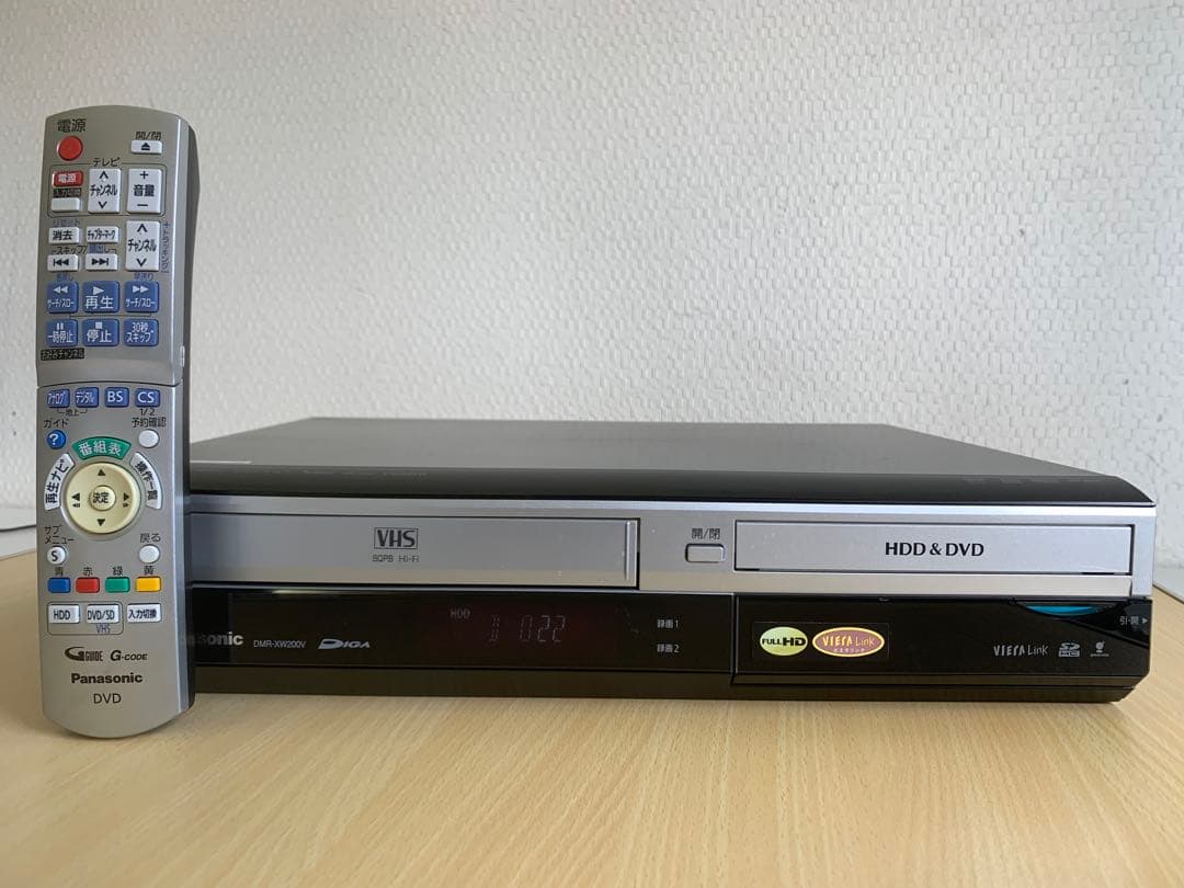Panasonic VHS一体型DVDレコーダー DIGA DMR-XW200V Amazon | パナソニック 250GB 2チューナー DVDレコーダー VHSビデオ一