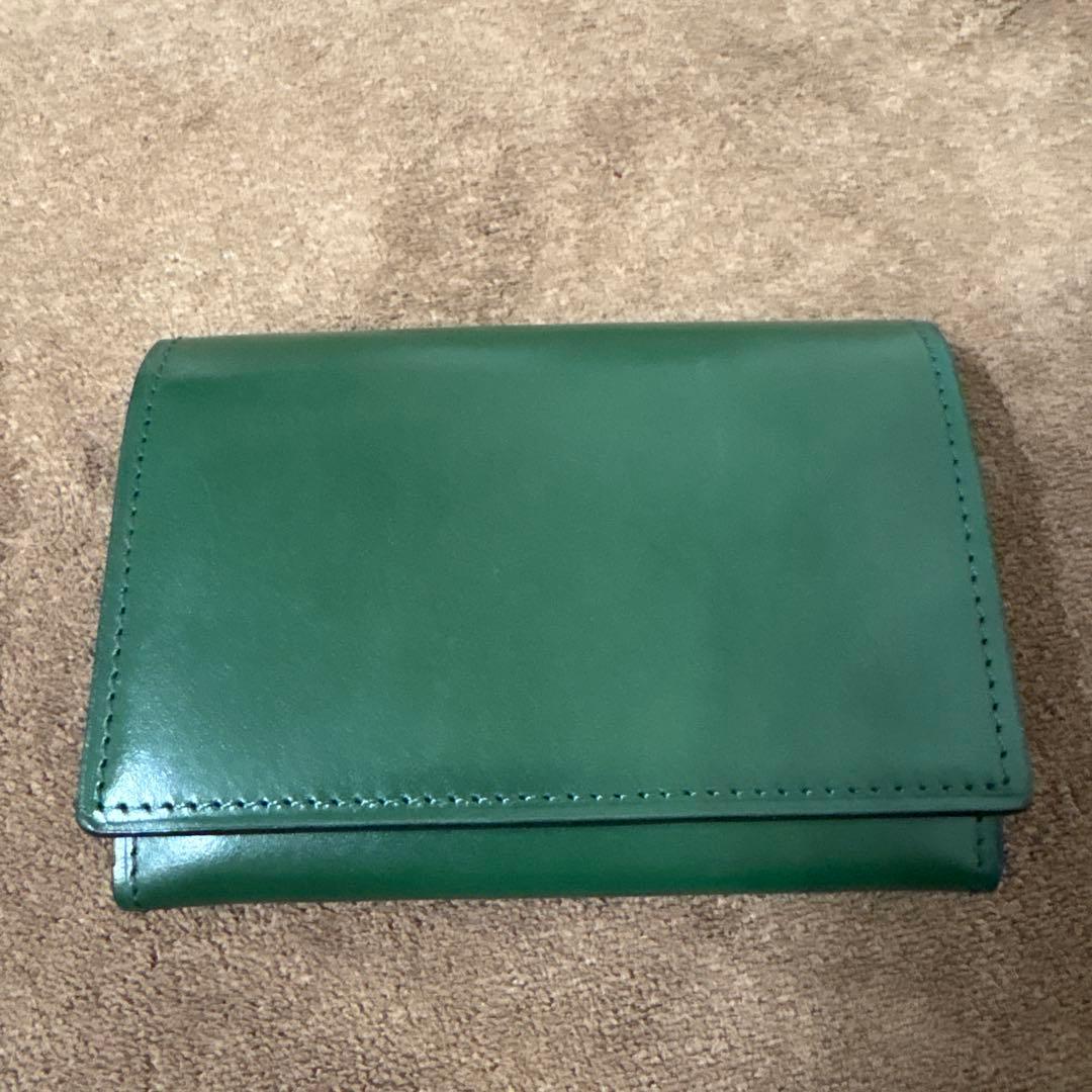 ココマイスター緑色レザー名刺入れ - メルカリ