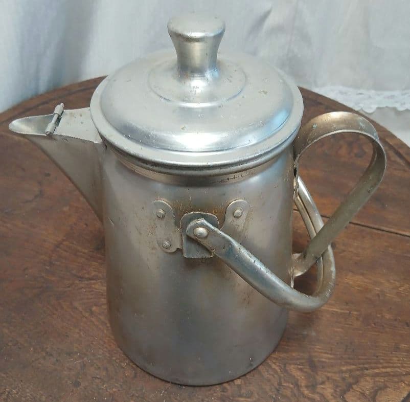 昭和レトロ 学校給食用ミルクポット ミルク缶 持ち手つき アンティーク