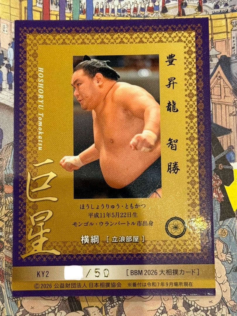 大相撲 BBM 2026 SUMO CARDS インサートカード 巨星 豊昇龍 - メルカリ