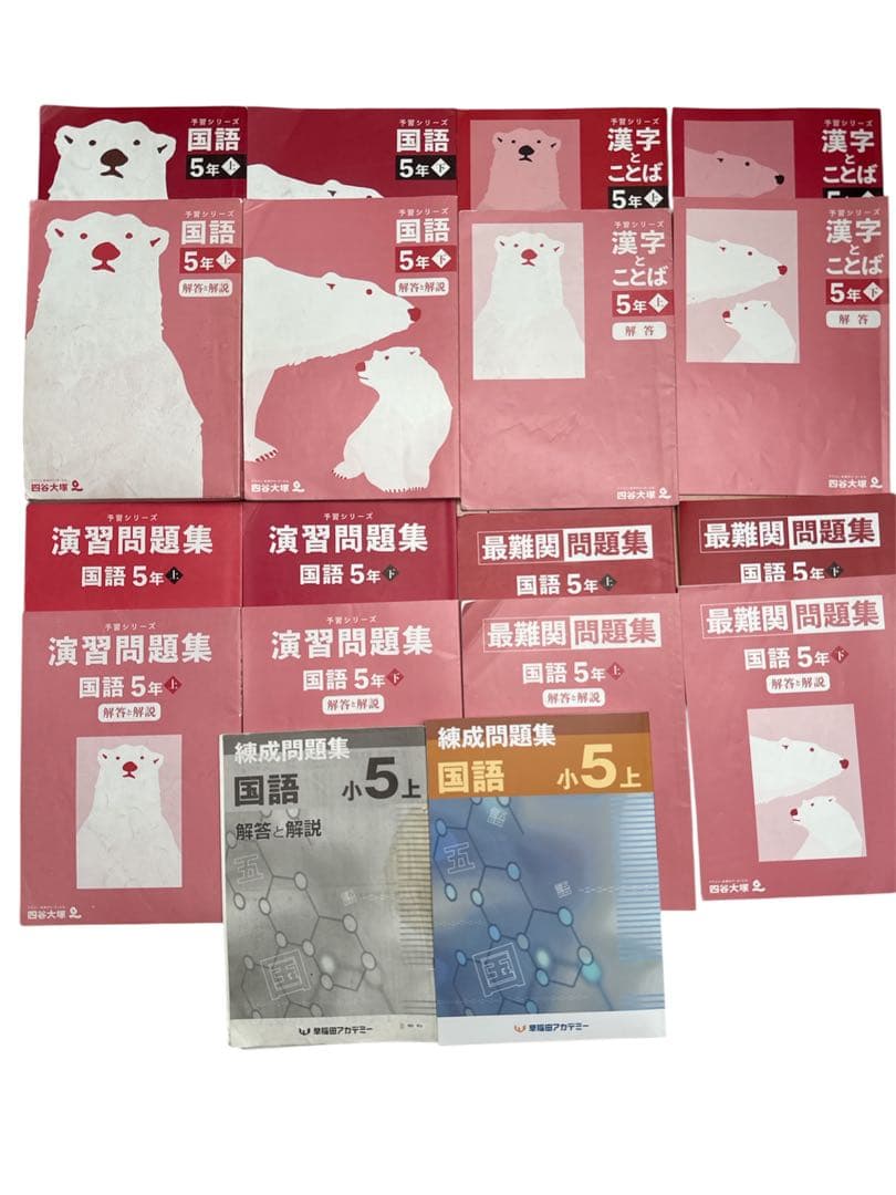 (書き込みなし)5年国語予習シリーズセット 四谷大塚 予習シリーズ 演習問題集 国語 5年下巻 - メルカリ