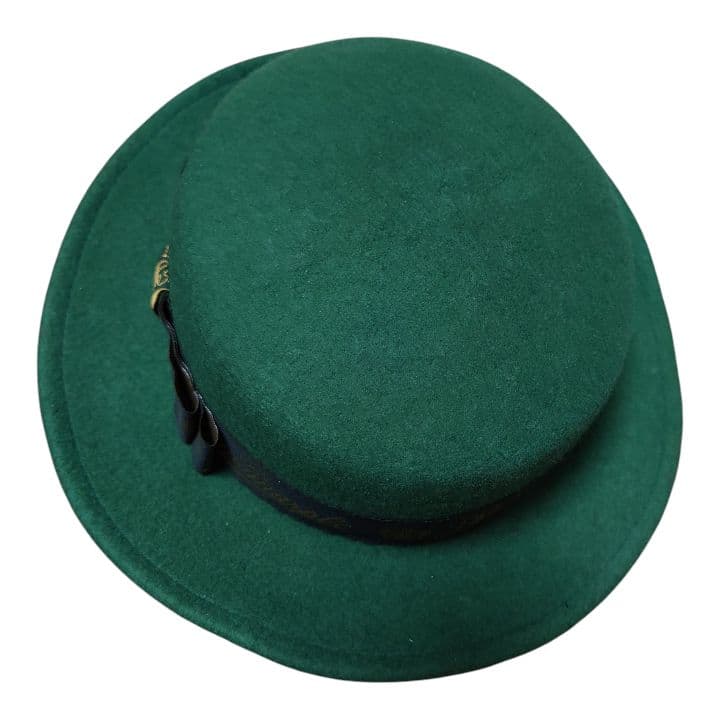 ロゴリボンのウールハット グリーン