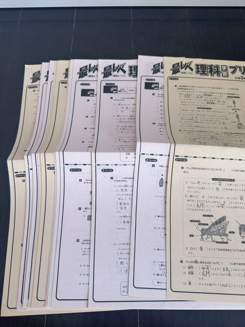 奨学社 小3 理科 1年分 しょうがく社 リビューテスト 実力テスト