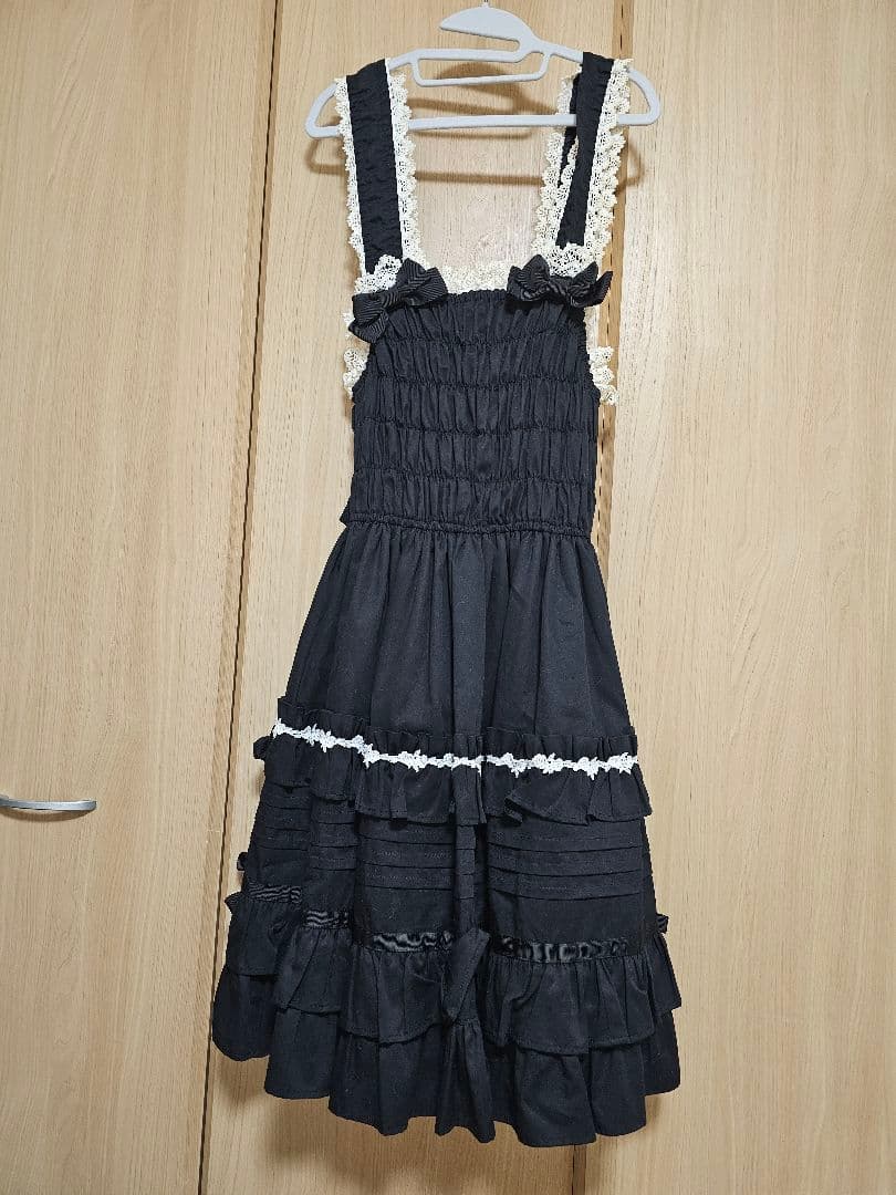 ベイビーザスターズシャインブライト　シャーリングJSK ブラック BABYクラシカル | BABY, THE STARS SHINE BRIGHT