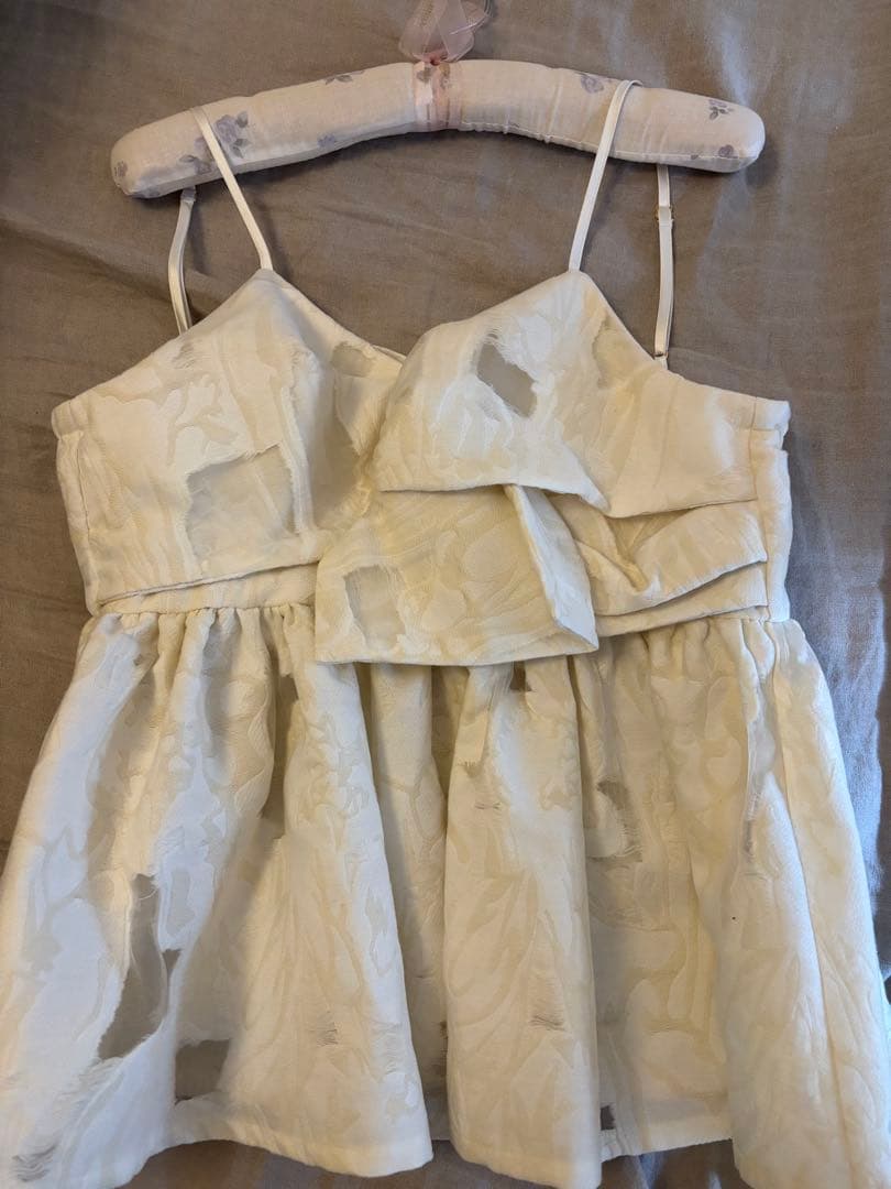 acka jacquard peplum bustier ビスチェキャミ