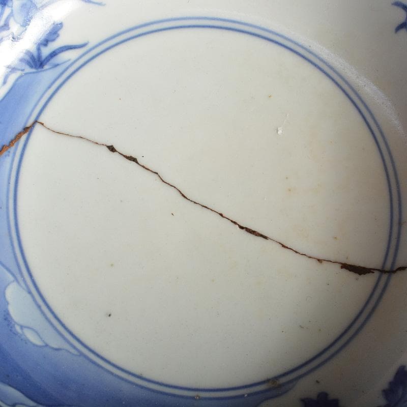 伊万里焼 古伊万里 染付 花文鉢 金継ぎ直し 桐箱付 V R5888 - メルカリ