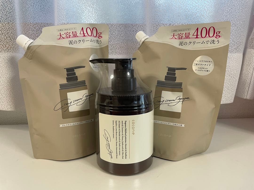 cocone クリームシャンプー 本体　詰め替え(400g) cocone ココネ クレイクリームシャンプーリペア替400g[レフィル