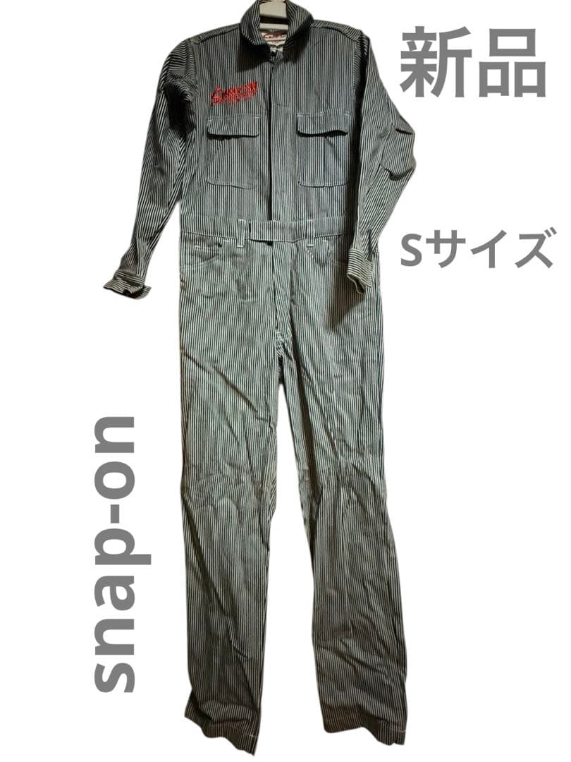Snap-on ストライプ オーバーオール　新品　Sサイズ　試着のみ Snap-on ストライプ オーバーオール LL - メルカリ