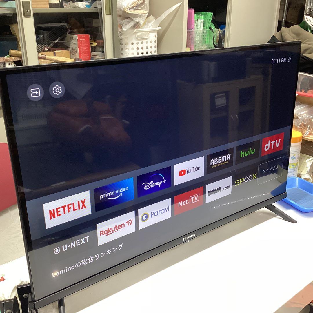 2023年製！32V型 液晶テレビ スマートテレビ 32A40H 動画アプリ搭載 Amazon | Hisense 32V型 ハイビジョン 液晶 テレビ 32A40H ネット動画