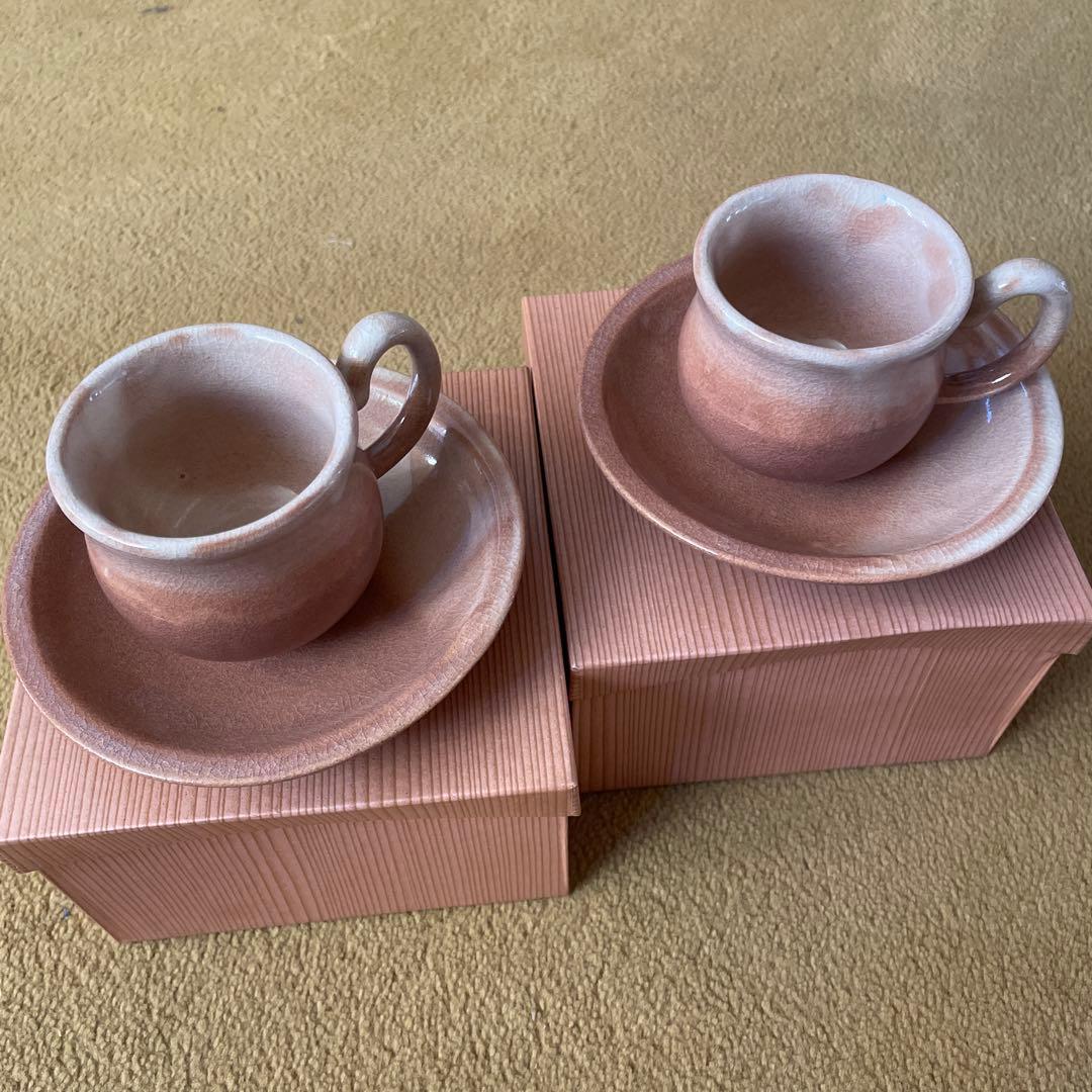 萩焼 天龍窯 カップ・ソーサー 2個セット - メルカリ