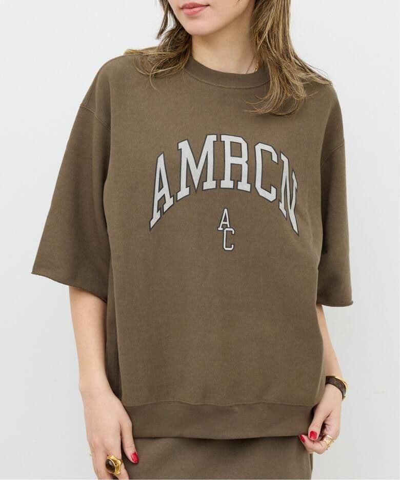 AMERICANA/アメリカーナ】 HALF SLEEVE SWEAT