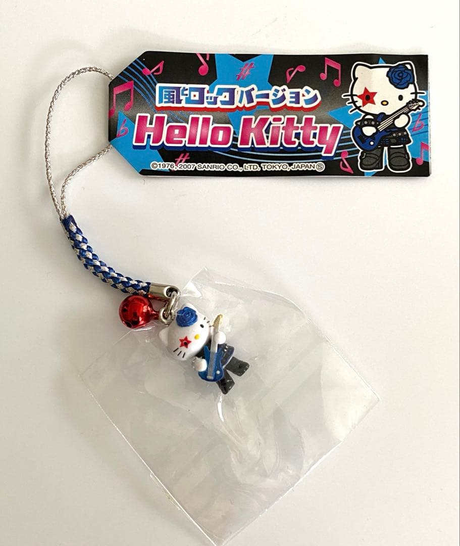 ハローキティ 風とロックバージョン ストラップ