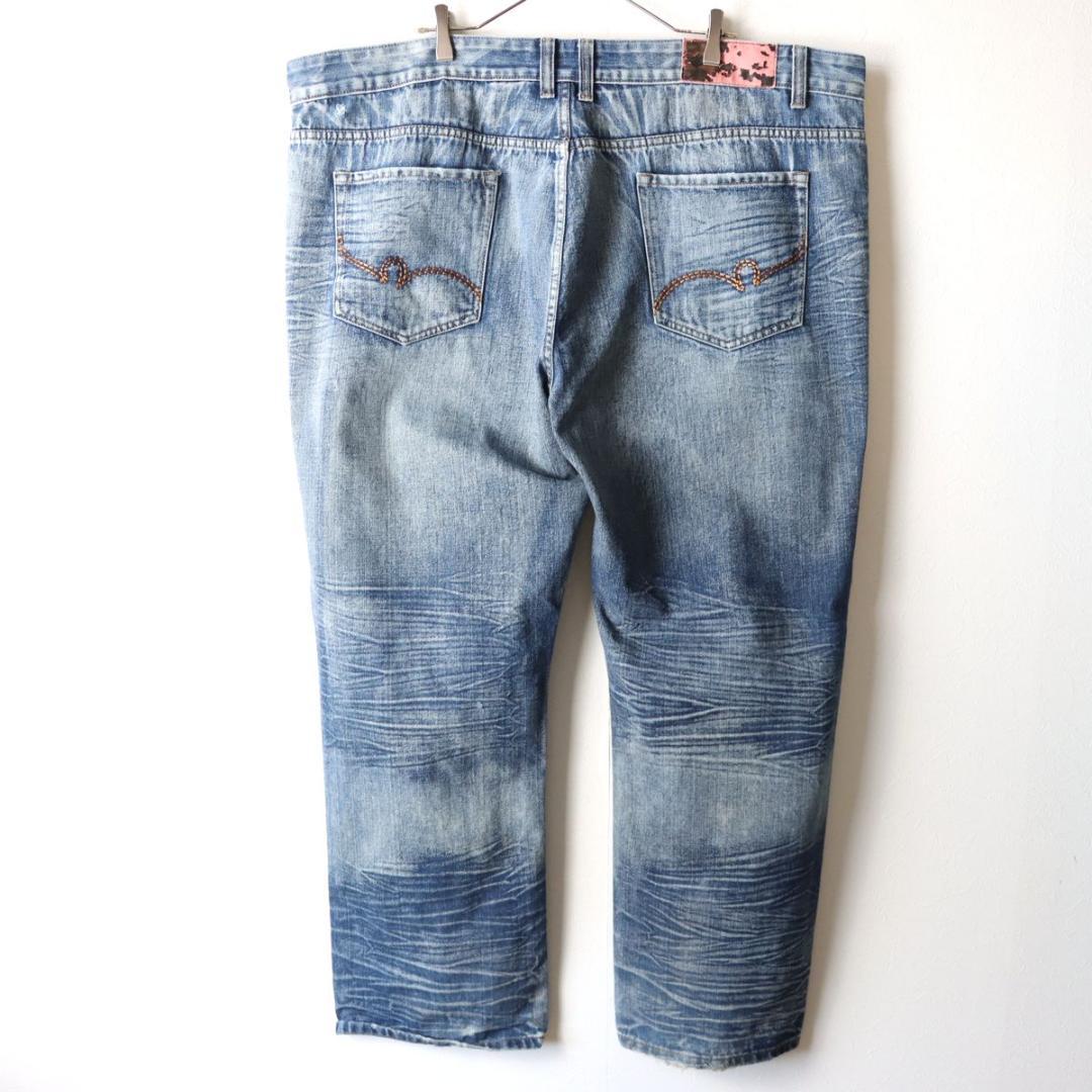 ROCAWEAR ロカウェア デニム デザイン 極太 刺繍ロゴ W46 - メルカリ