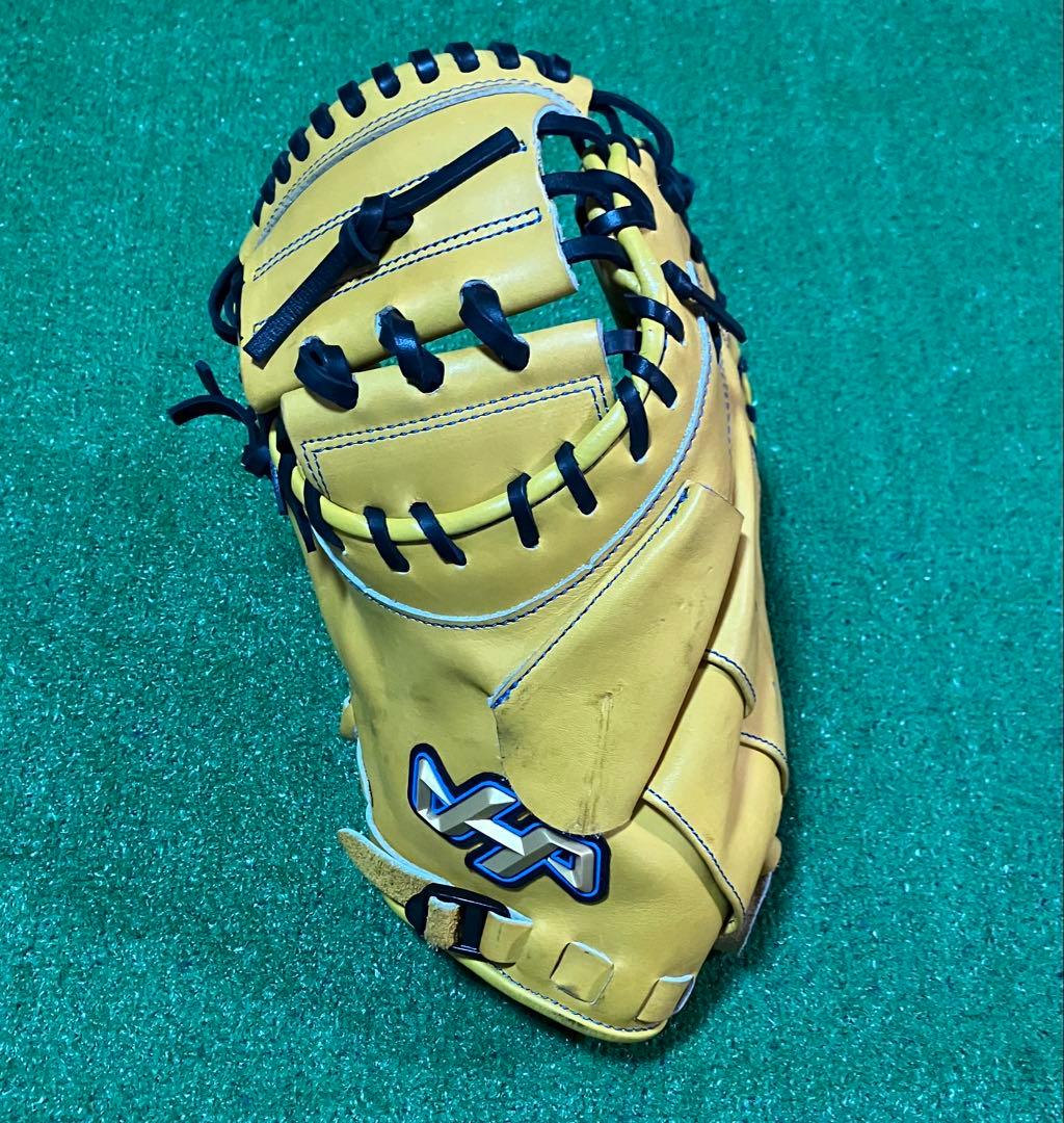 軟式野球 左投 キャッチャーミット ハタケヤマ 捕手 大人 黄色 イエロー 軟式野球 左投 キャッチャーミット ハタケヤマ 捕手 大人 黄色