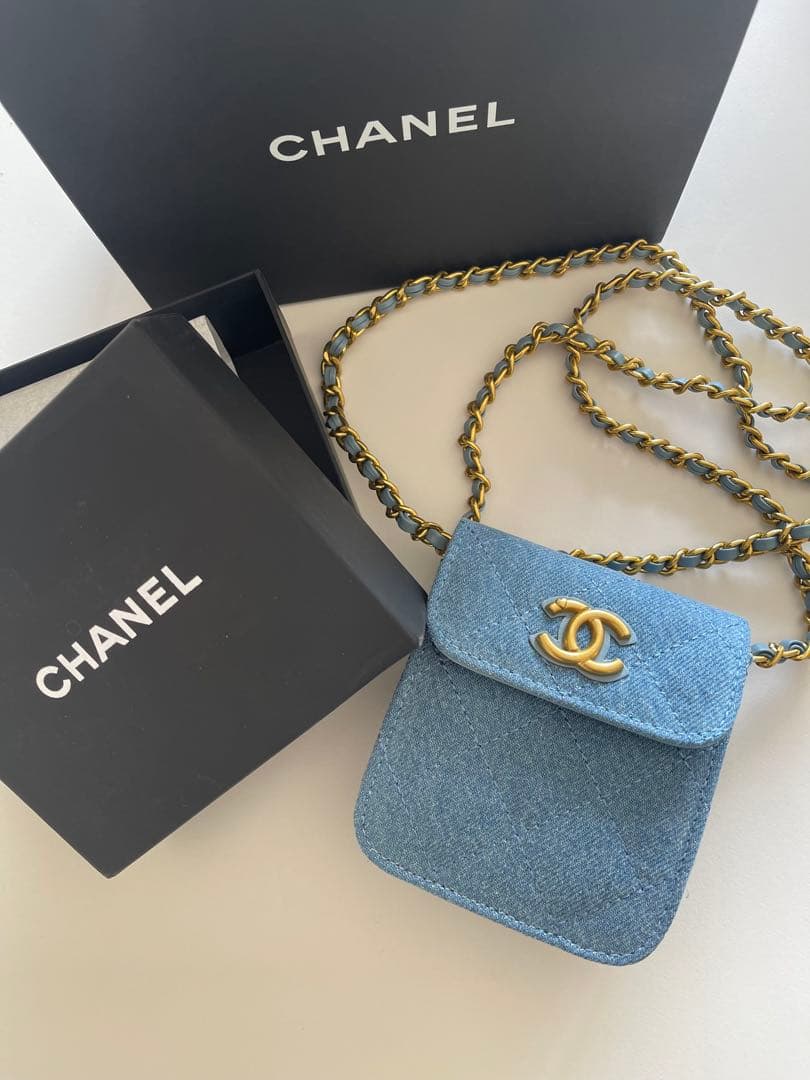 シャネル ノベルティ ショルダーバッグ ミニデニム 新品 シャネル ノベルティ CHANEL デニム ショルダーバッグ ミニバッグ