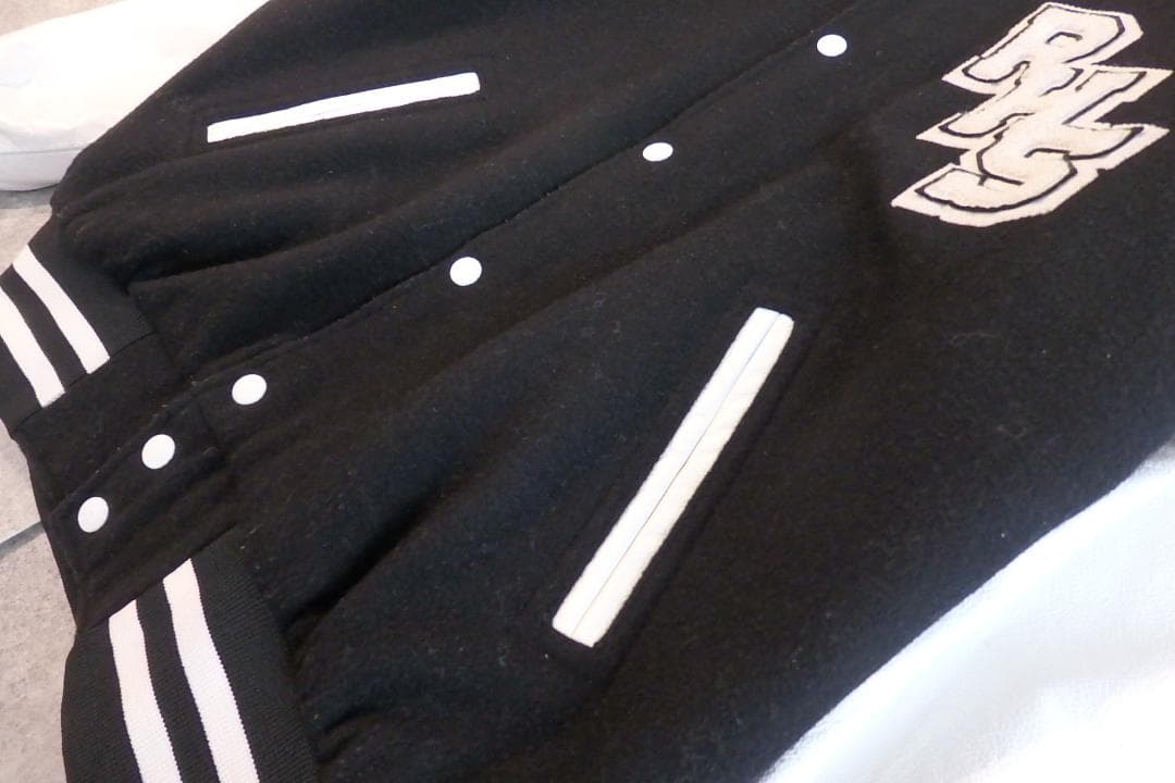 varsityjackets09 スタジャン ワッペン レザー袖 XL相当