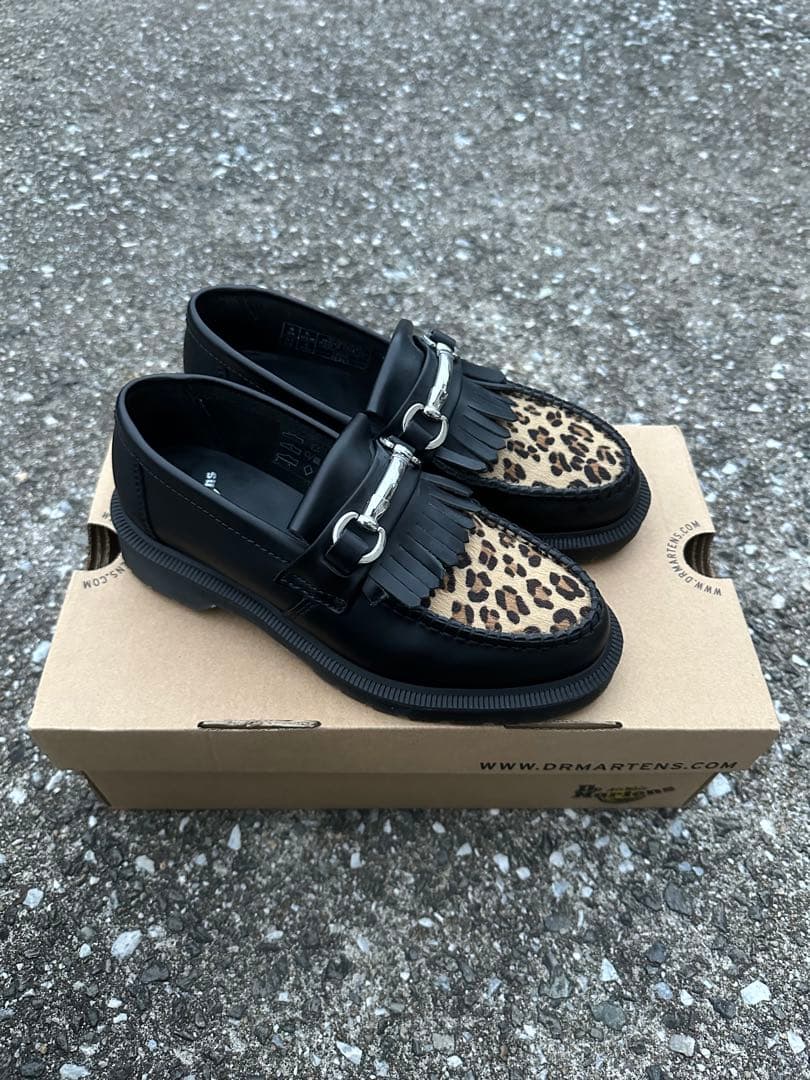 ドクターマーチン　レオパード柄　ローファー ドクターマーチン ☆ LOWELL レオパード柄 モックトゥ シューズ (Dr