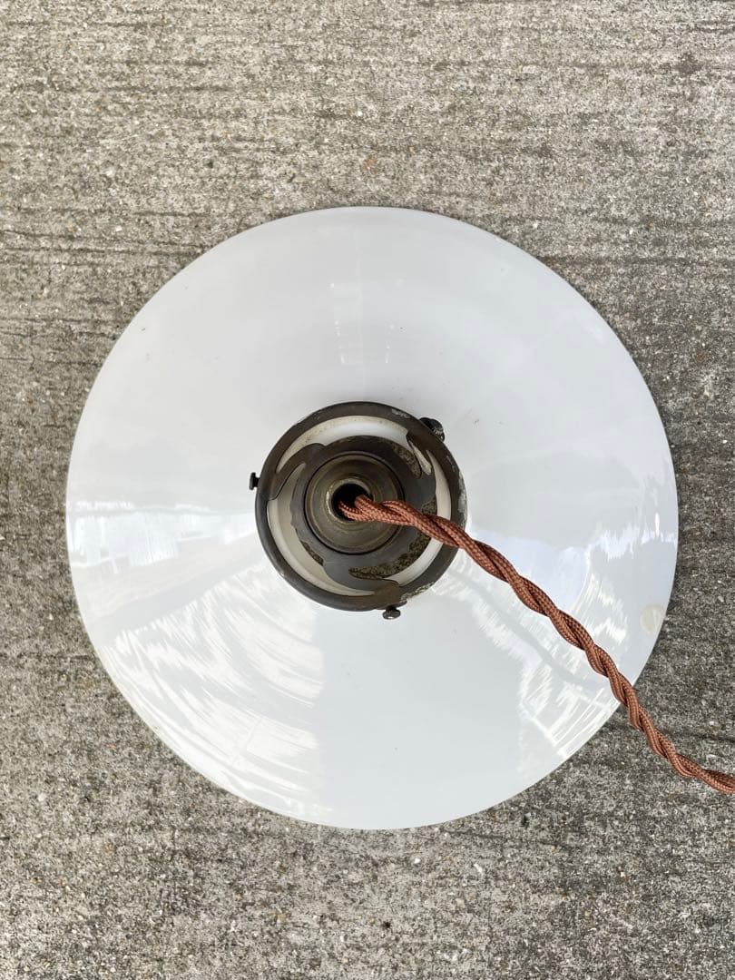 merci】 2a. フランス 吊り下げ 滑車 ランプ 古道具 店舗什器カフェ