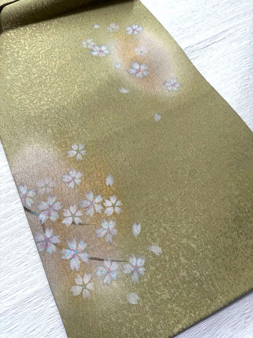 m-32 浅井清仁 桜 手描き 袋帯 正絹 未使用極美品 - メルカリ