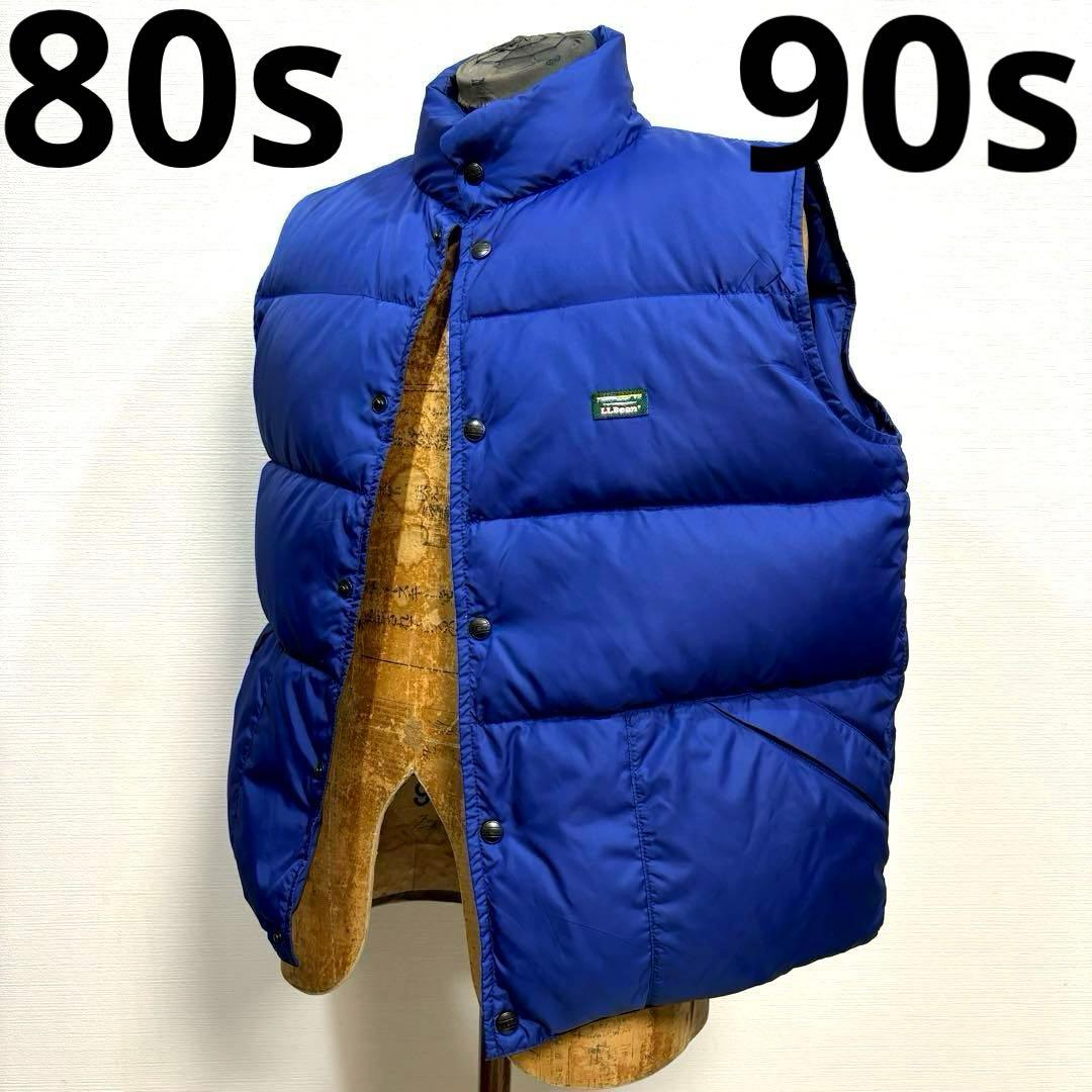 キッズ 良品 80s 90s 紺 LLBean エルエルビーン ダウンベスト - メルカリ