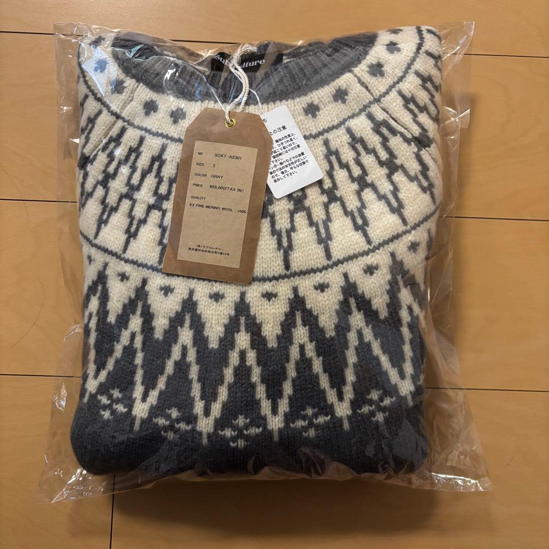 23AW Subculture サブカルチャー雪柄セーター ニット 2 キムタク