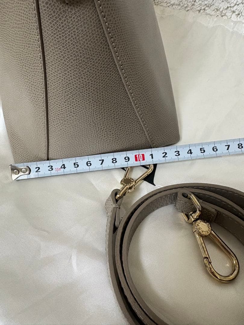 良品】フルラ パイパー グレージュ ハンドバッグ ショルダーバッグ