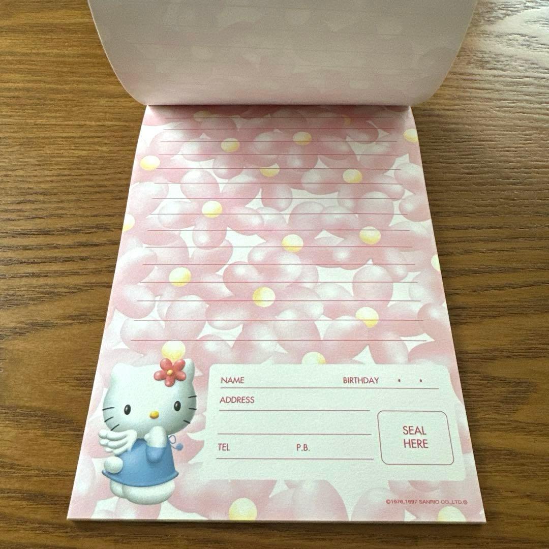 レトロ•希少】1997年 ハローキティ エンジェルキティ カオハナ メモ帳