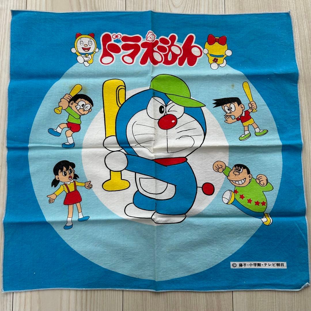 希少】ドラえもん ハンカチ 藤子 小学館 昭和レトロ - メルカリ