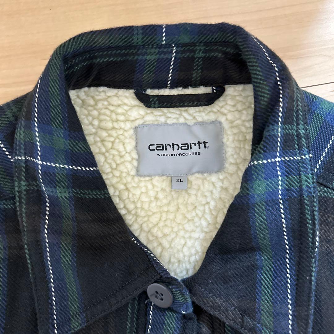 即完売モデル】カーハートWIP ジャケット チェック柄 裏地ボア 希少