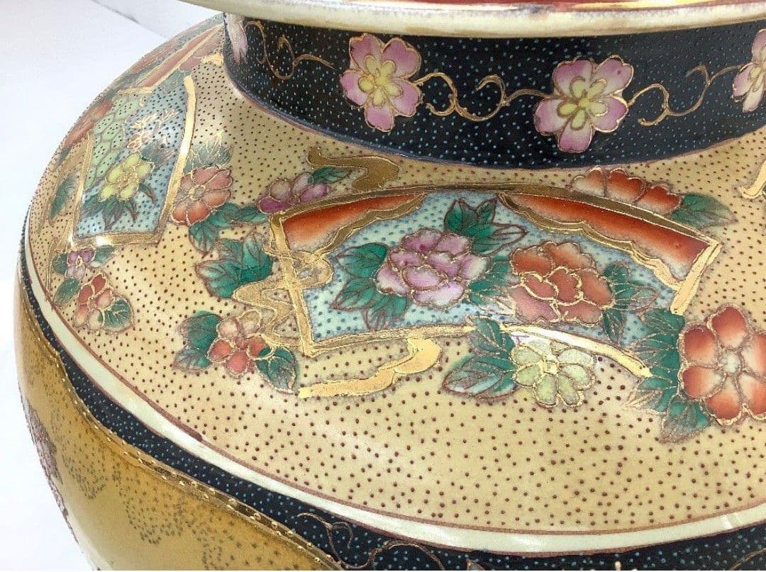 レア 超大型 美品】薩摩焼 沈降壺 高さ約130cm 花瓶 古中国 飾り壺 1
