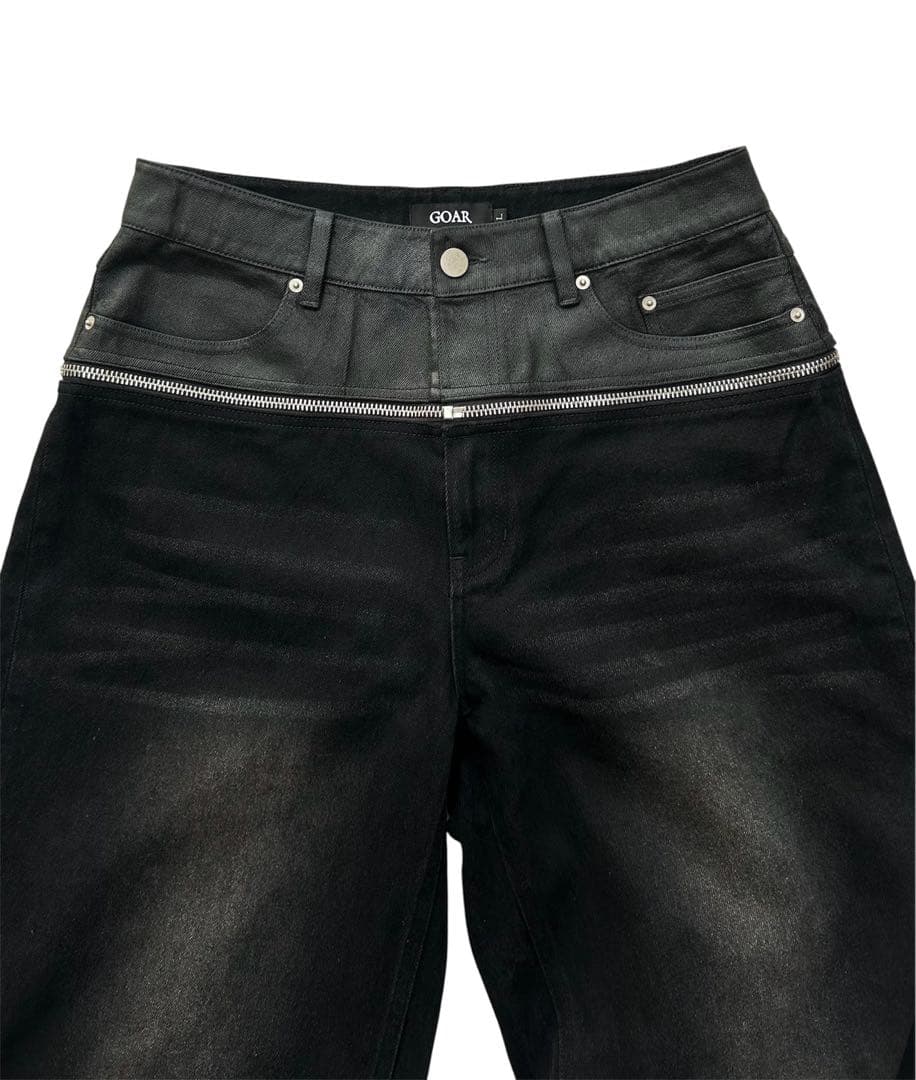GOAR goar.archive ZIPPER WAIST DENIM - パンツ新 デザイン
