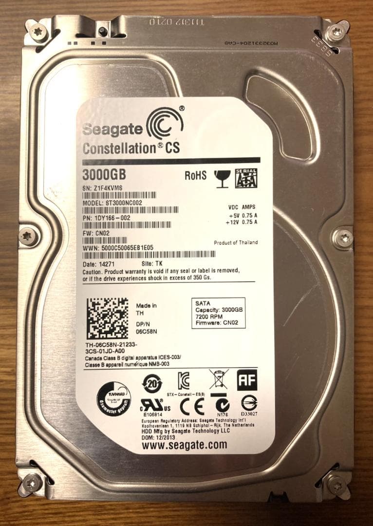 Seagate シーゲート ST3000NC002（3.5 HDD 3TB） Seagate ST3000VM002 3TB 5900 RPM 64MB Cache SATA 6.0Gb/s 3.5
