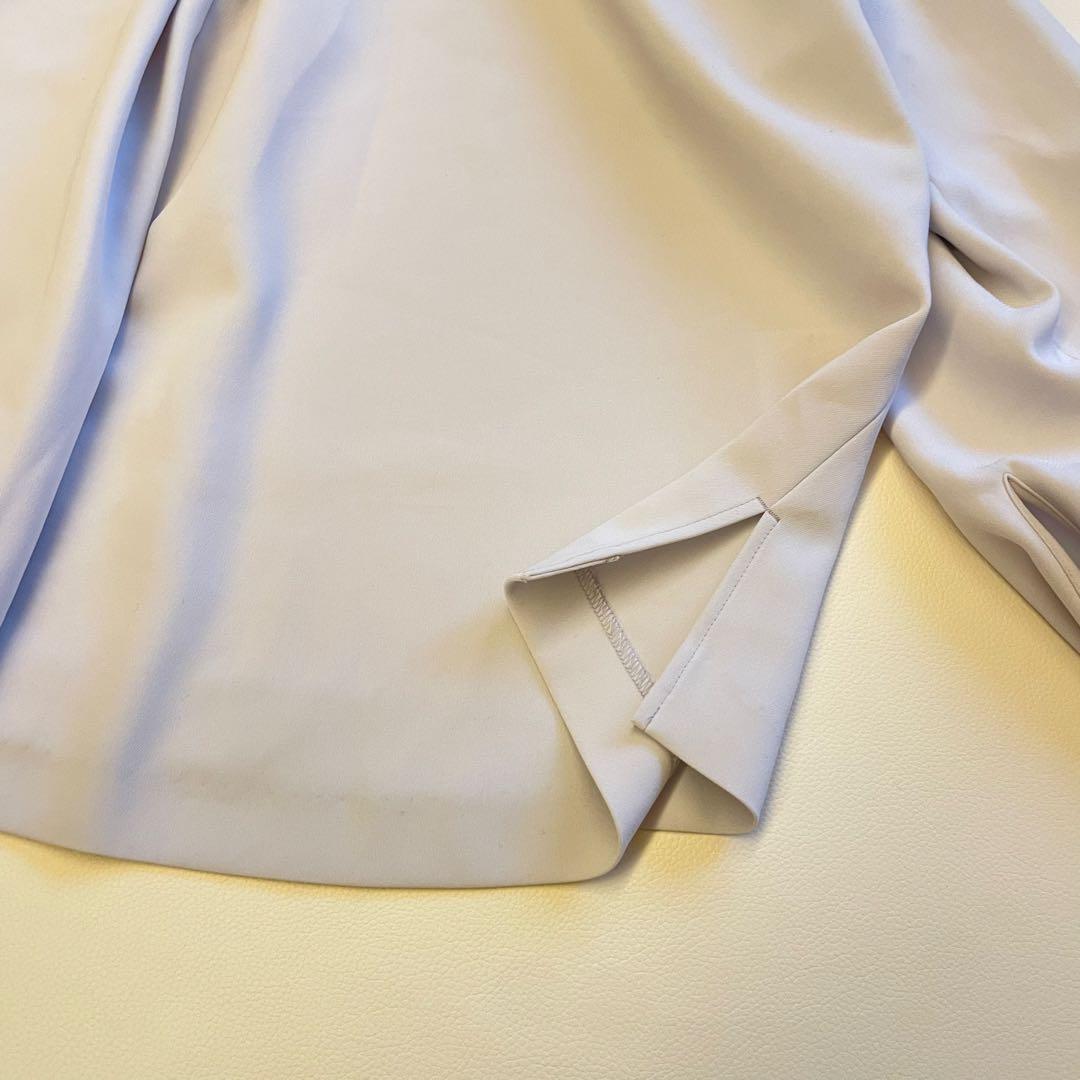25モデル✨セオリーリュクス サテン バンドカラー ブラウス 比翼
