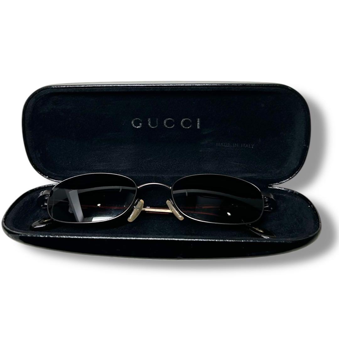 GUCCI ティアドロップ サングラス ブラウンレンズ メタルフレーム