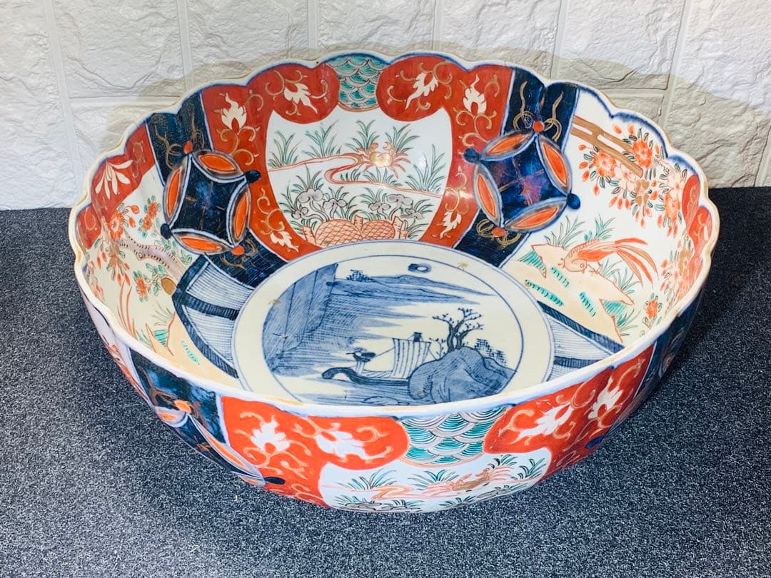 古伊万里 金彩 色絵 大鉢 盛り鉢 骨董 レトロ - メルカリ