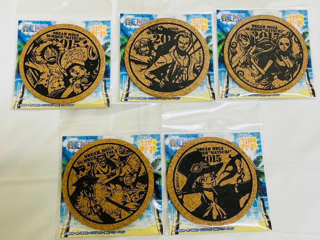 ワンピース 2015 お台場夢大陸 限定 コルクコースター ゾロ ナミ ロビン ONE PIECE (ワンピース) × 紅茶花伝 4月24日よりキャンペーン実施!