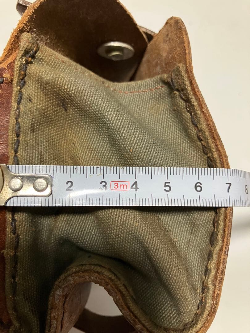 スウェーデン軍 5連 レザー バンダリア カオスポーチ 実物 官給品 50's