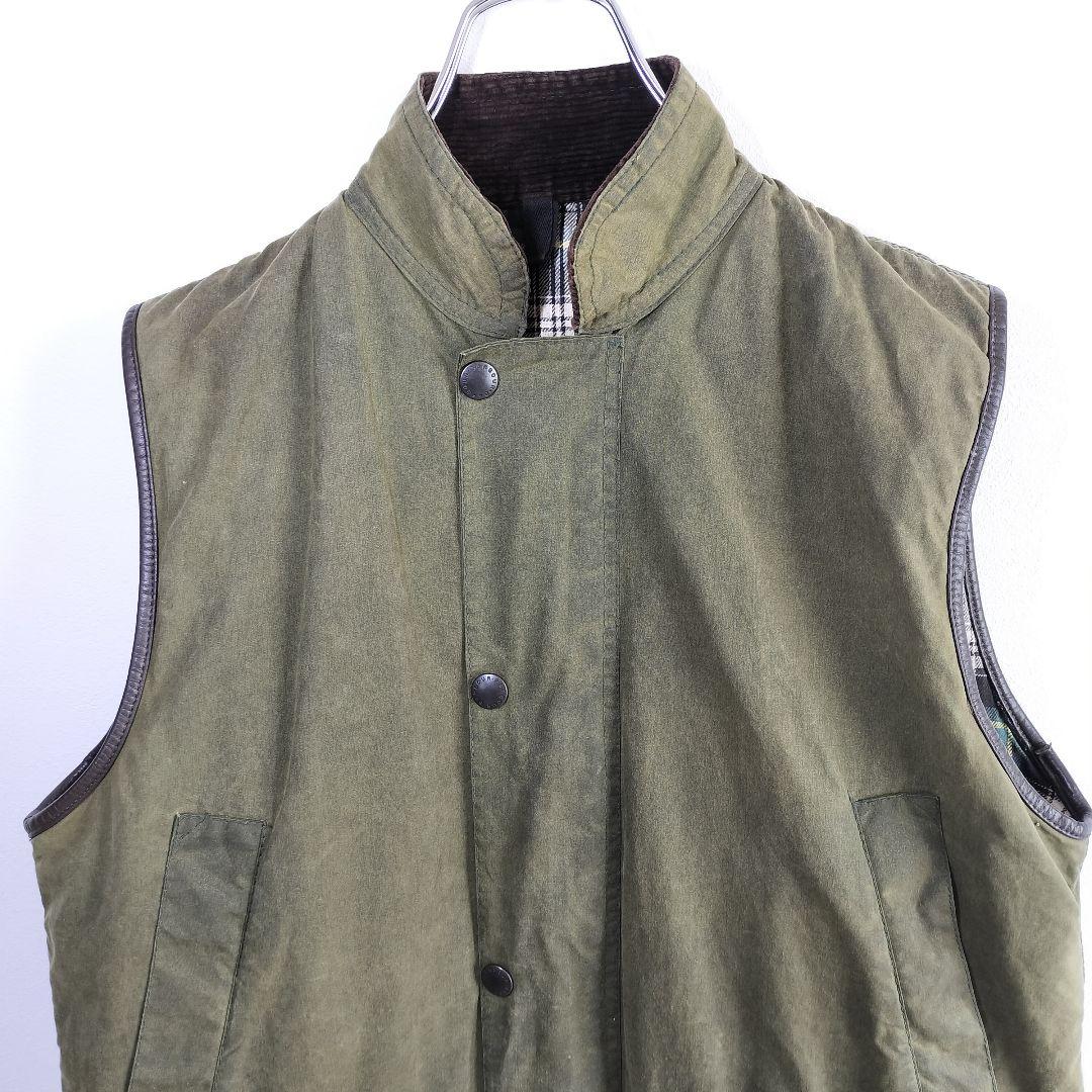 希少 BARBOUR バブアー ヴィンテージ オイルドベスト ビューフォート M