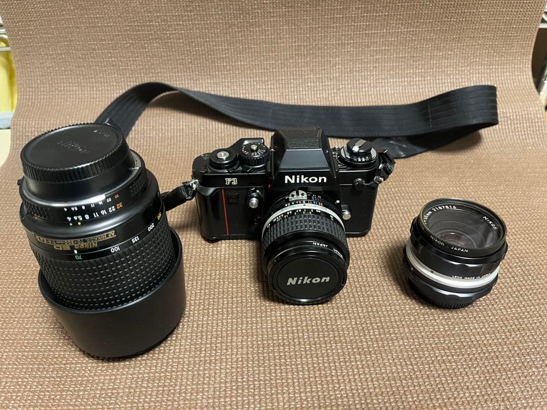Nikon F3 アイレベル レンズ3個セット Nikon F3 アイレベル – ねりま中古カメラきつね堂