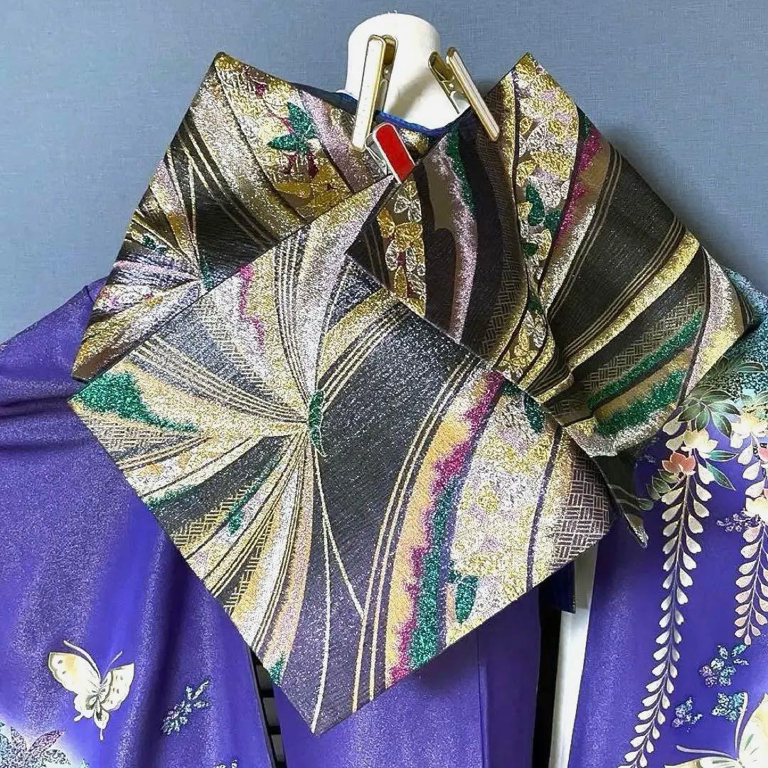 振袖フルセット 高身長 金通し 手描き友禅 成人式振袖 振袖 裄丈71