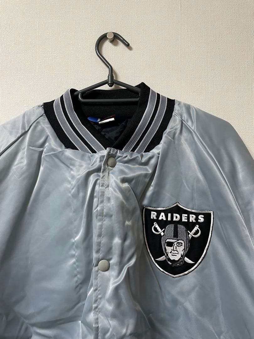 RAIDERS レイダース サテンスタジャン USA製 XL NFL シルバー - メルカリ