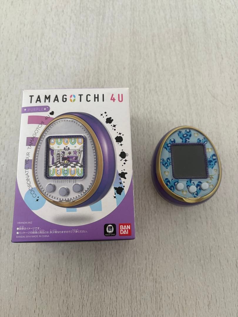 Tamagotchi 4U 紫色/青色 箱付き Tamagotchi Uni Purple