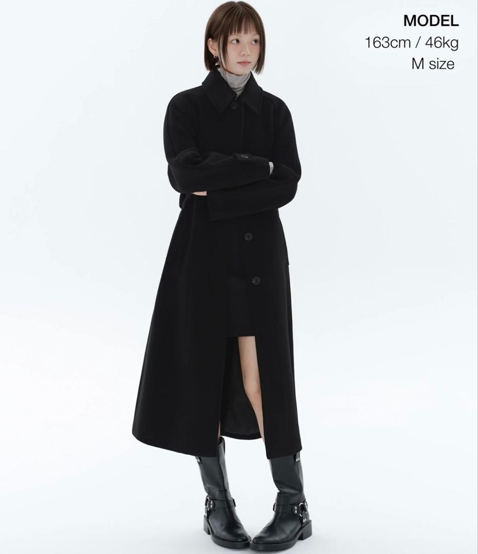 新品MUSINSA ウィメンズカシミヤブレンドバルマカンローブコートxs